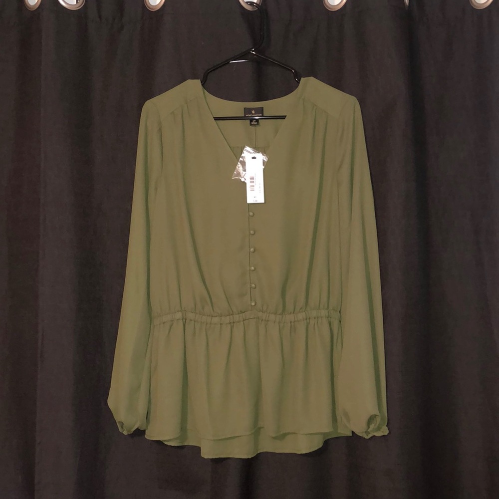 New green blouse